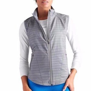 Athleta Grey Stripe Jammin Running Vest XS